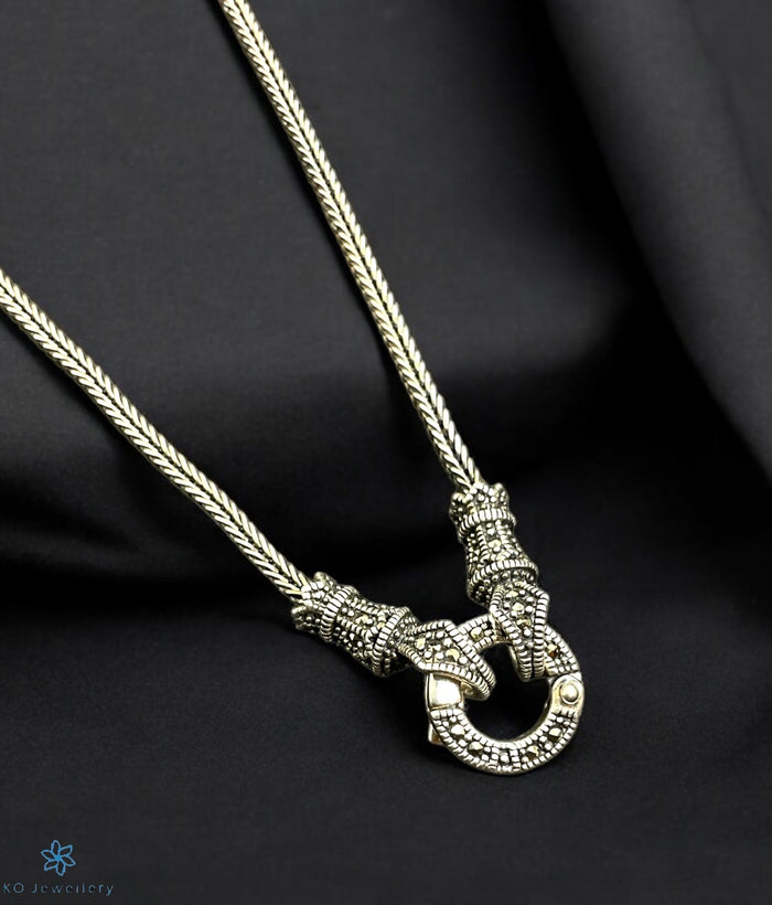 The Barha Openable Silver Marcasite Chain