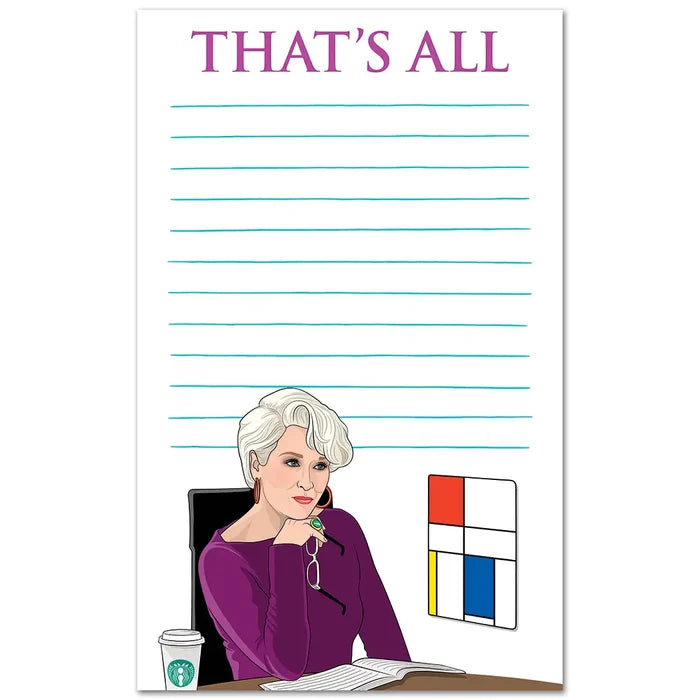 The Devil Wears Prada That's All Notepad