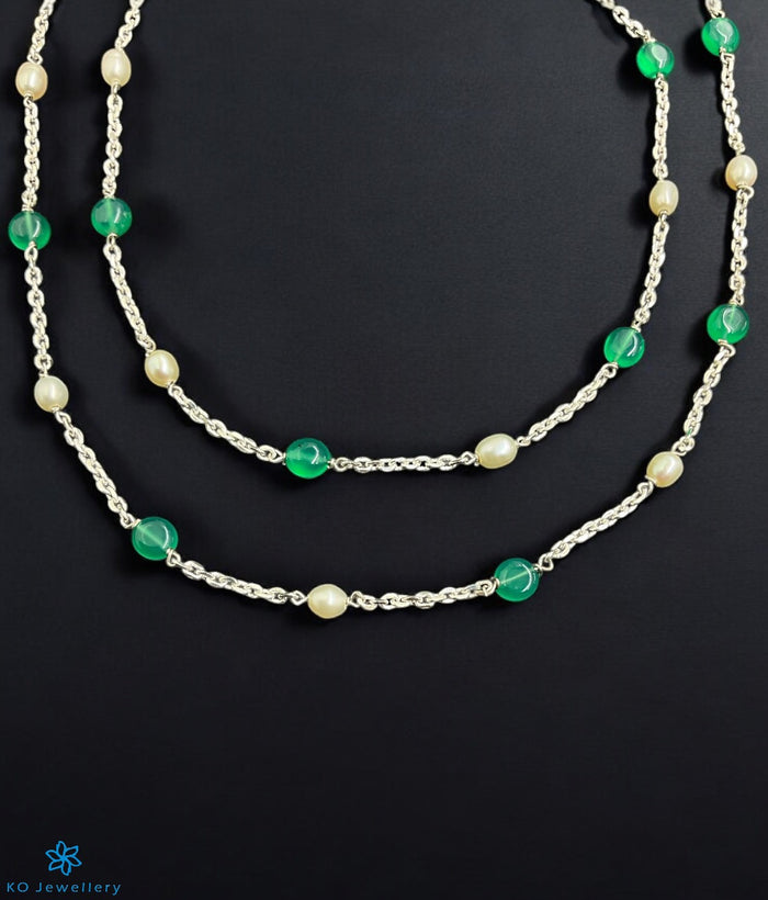 The Rasala Silver Gemstone Anklets