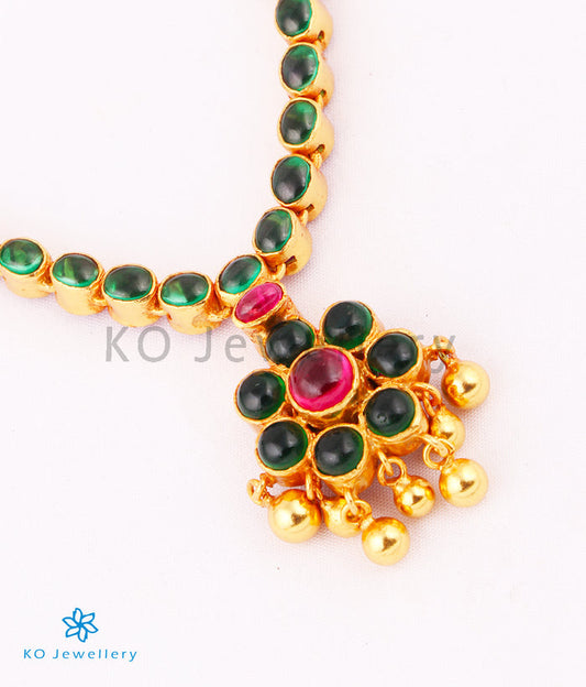 The Samprathi Silver Reversible Addige Necklace