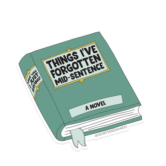 THINGS I'VE FORGOTTEN 3X3 ILLUSTRATED VINYL STICKER - NO AI