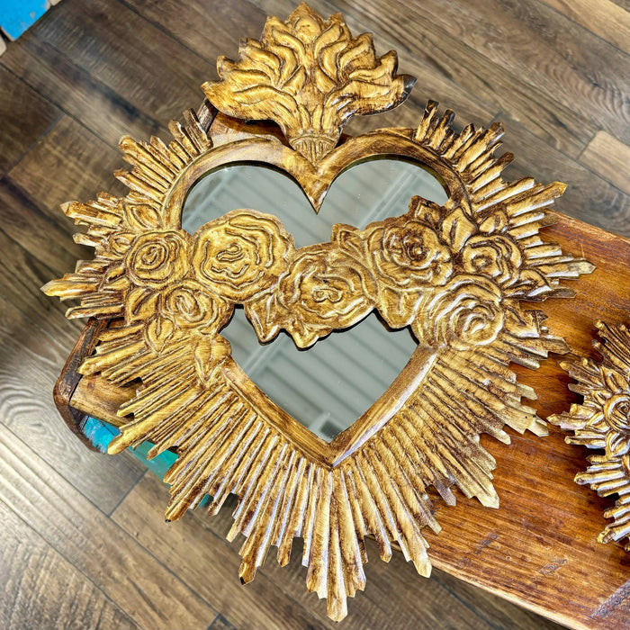 Tin Immaculate Heart of Mary Mirror: Medium
