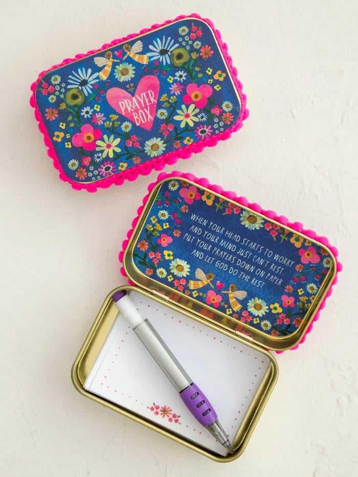 Tin Prayer Box - Denim-view 1