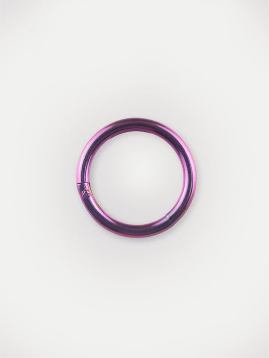 Titanium Plated Hinged Ring 16G | Purple-Image 1
