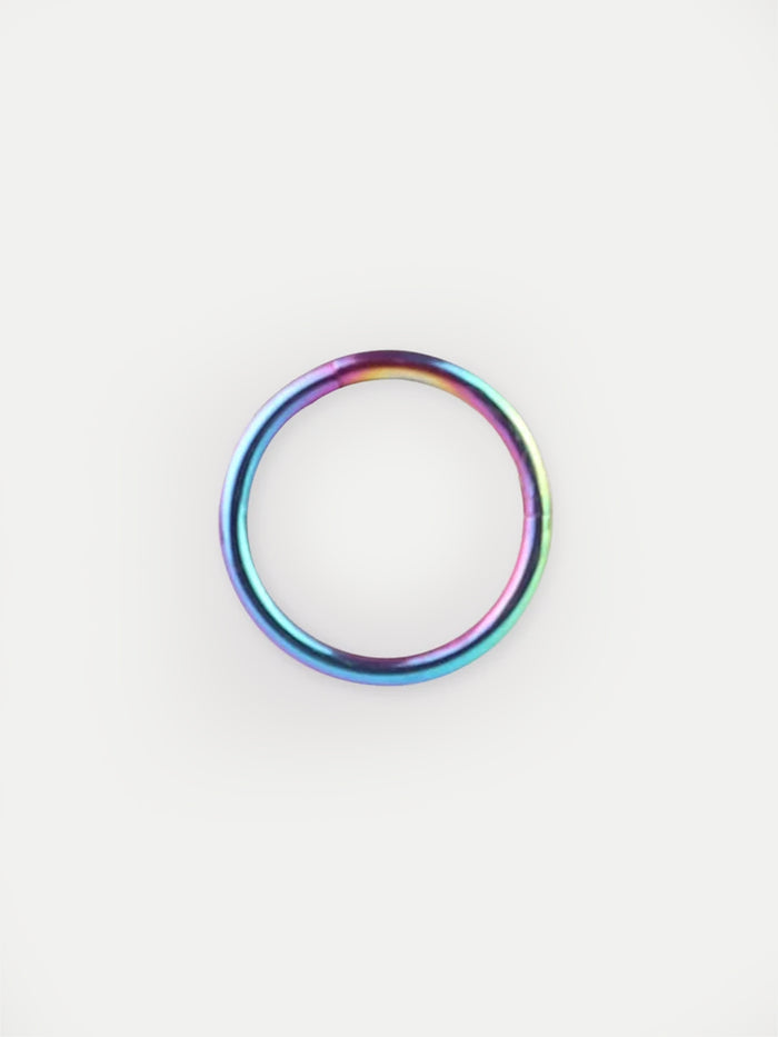 Titanium Plated Hinged Ring 16G | Rainbow-Image 2