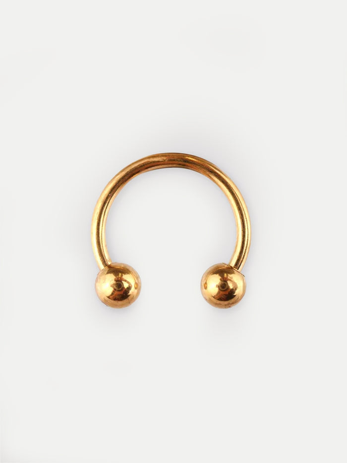 Titanium Plated Horseshoe 18G | Gold-Image 1