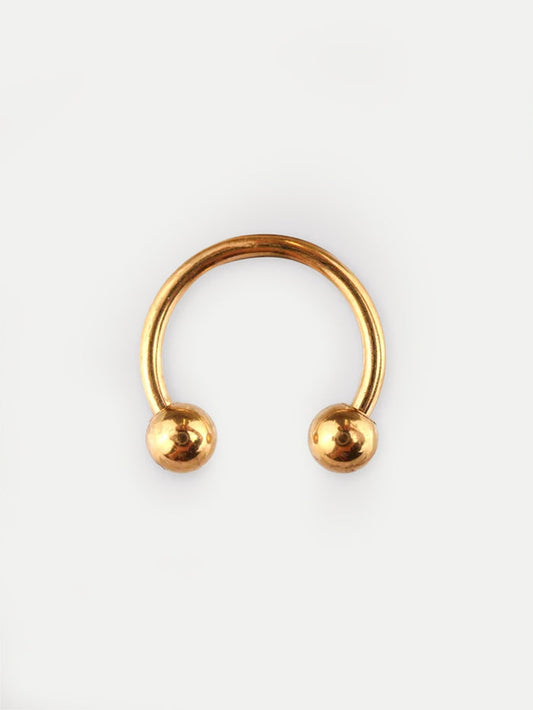 Titanium Plated Horseshoe 18G | Gold-Image 1
