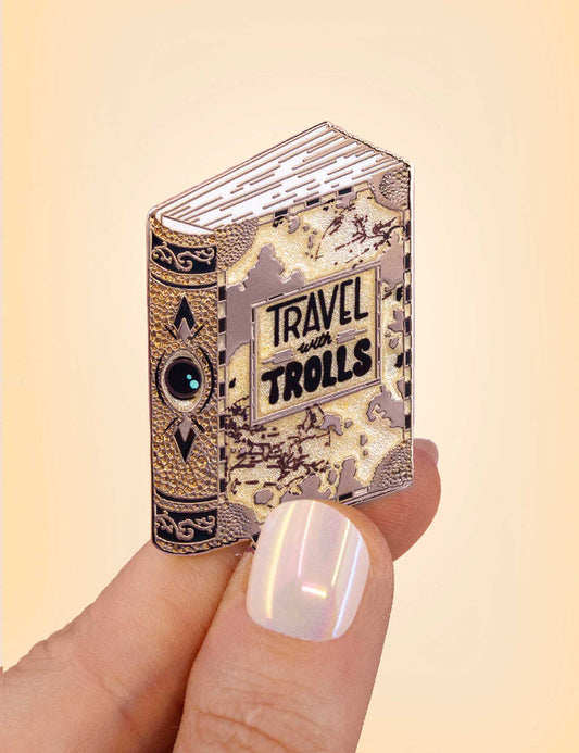 Travel with Trolls book enamel pin - LE 85