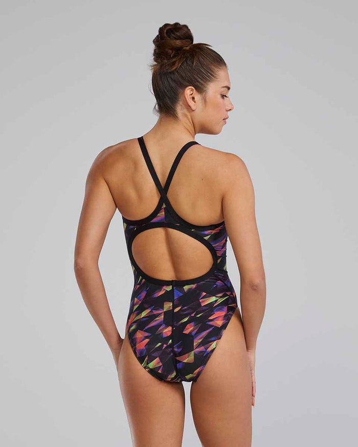 TYR Womens Triadic Diamondfit Swimsuit in multi-color, featuring a sleek, fitted design for competitive swimming and training.