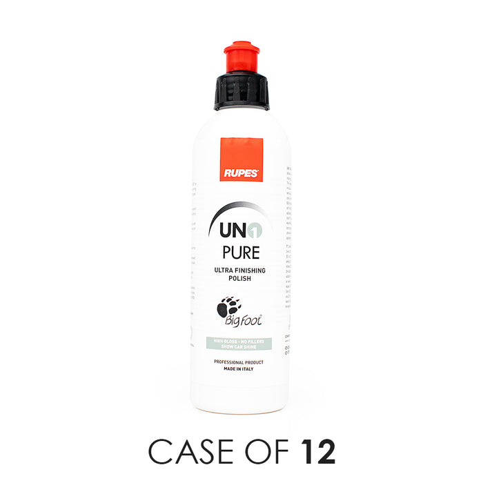A bottle of Rupes Uno Pure on a white background with the text 'Case of 12'.