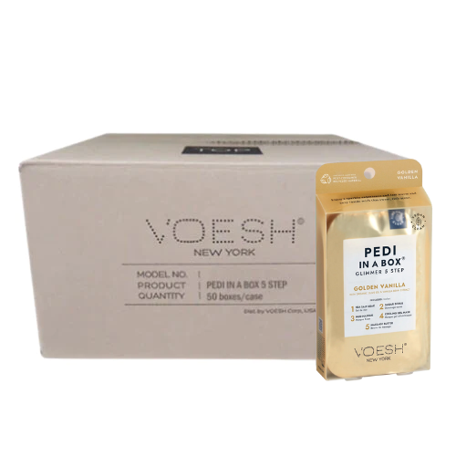 Voesh 5 in 1 Step Spa Pedibox Golden Vanilla - Case 50 boxes
