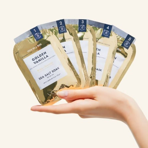 Voesh 5 in 1 Step Spa Pedibox Golden Vanilla - Case 50 boxes