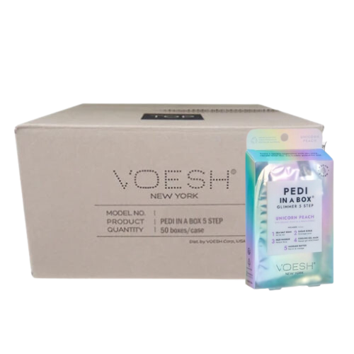 Voesh 5 in 1 Step Spa Pedibox Unicorn Peach - Case 50 boxes