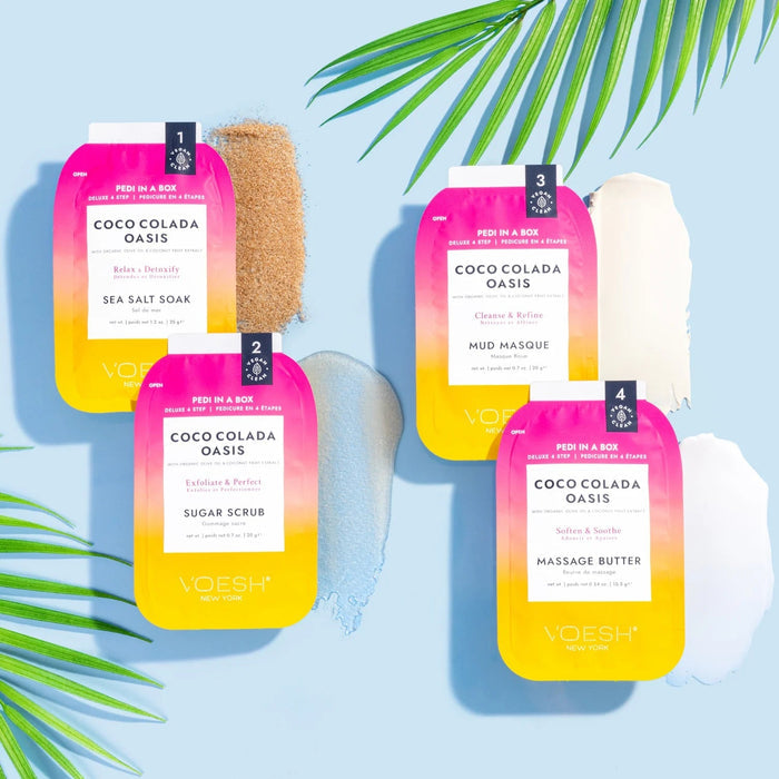 VOESH Deluxe Pedicure In A Box 4 In 1 - Coco Colada Oasis
