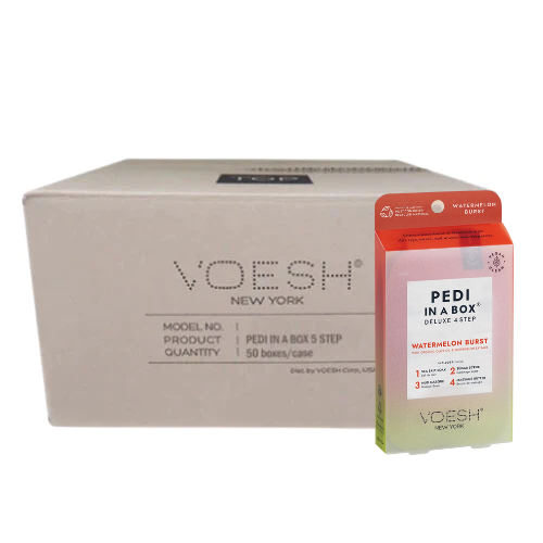 VOESH Deluxe Pedicure In A Box 4 In 1 (Case 50 packs) - Watermelon Burst