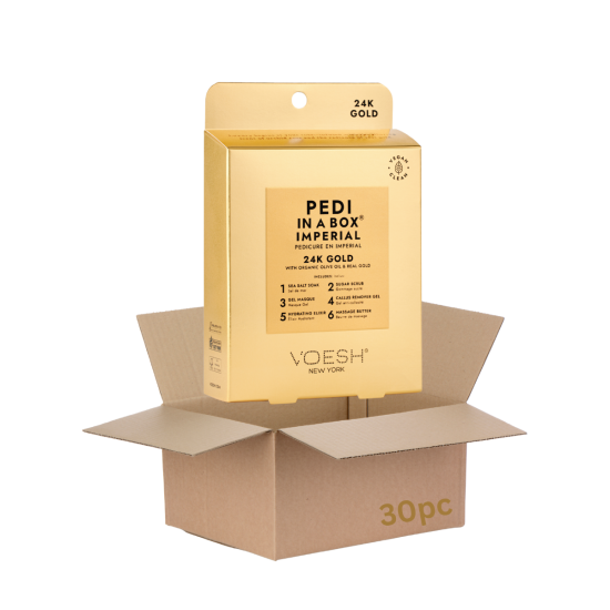 Voesh Pedi in a Box Imperial 24K Gold 6 Step (Case 30 boxes)