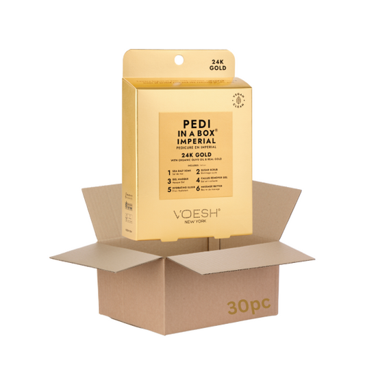 Voesh Pedi in a Box Imperial 24K Gold 6 Step (Case 30 boxes)