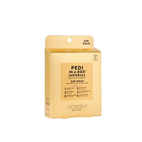 Voesh Pedi in a Box Imperial 24K Gold 6 Step (Case 30 boxes)