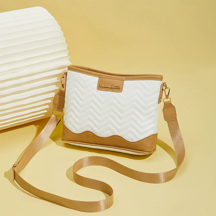Wave Pattern Bucket Shoulder & Crossbody Bag