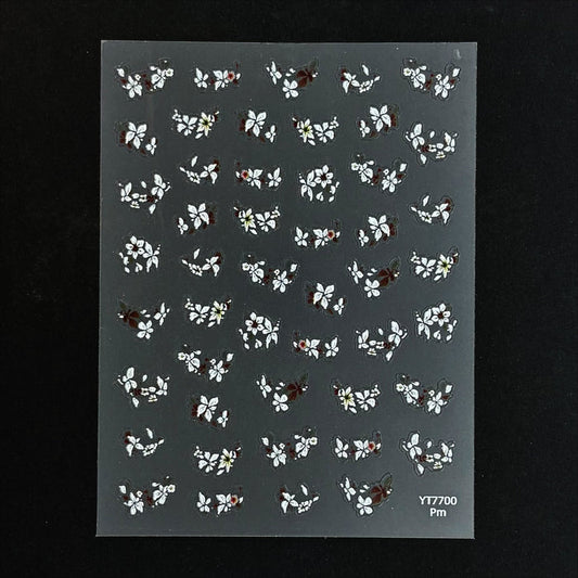 White Flower Clusters with Red Decal | Lula Beauty