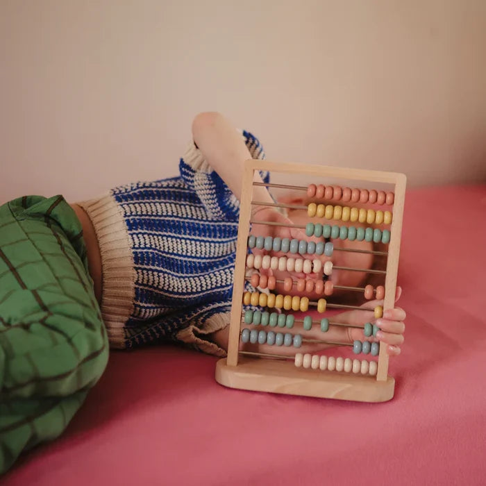 Mushie - Wooden Abacus - Lifestyle Cut 3