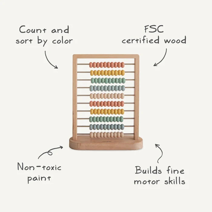 Mushie - Wooden Abacus - Features