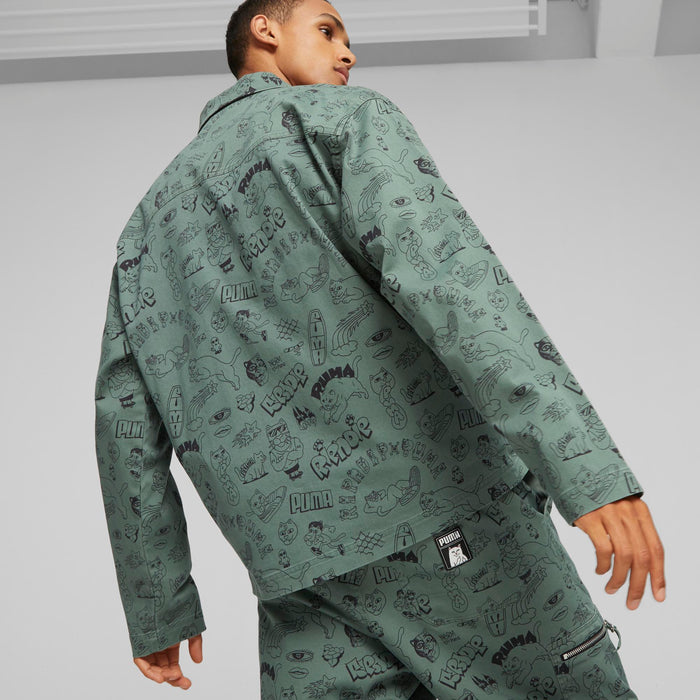 RIPNDIP PUMA X RIPNDIP AOP Twill Jacket (Eucalyptus)