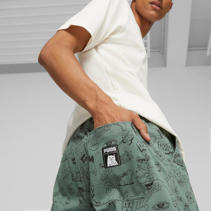RIPNDIP PUMA X RIPNDIP AOP Twill Pants (Eucalyptus)