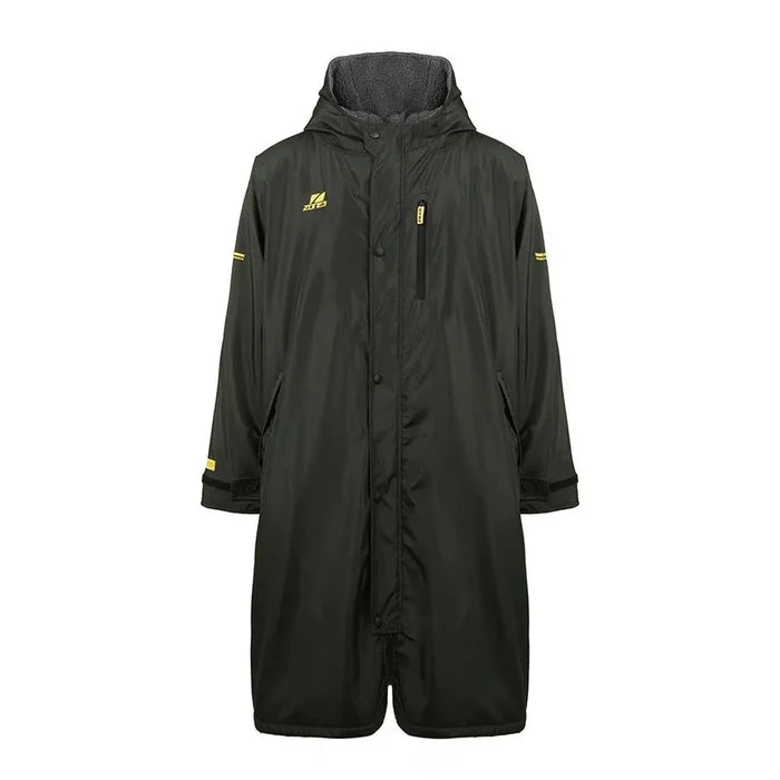 Zone3 Heat-Tech Changing Robe in khaki, a dry robe and poncho designed for quick changing and warmth at the pool or beach.