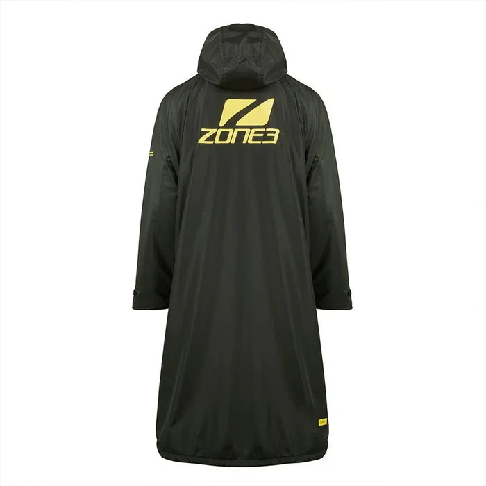 Zone3 Heat-Tech Changing Robe in khaki, lightweight dry robe with hood, perfect for changing after water sports or swimming.