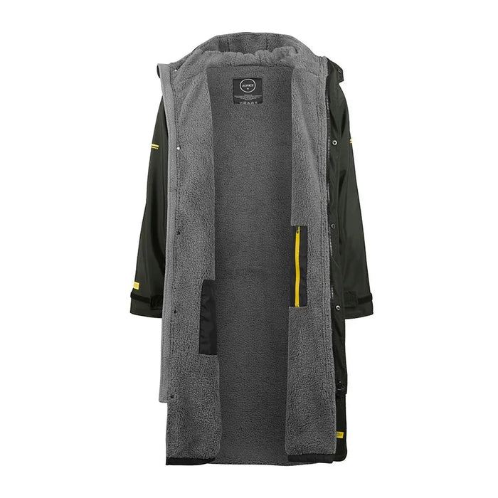Zone3 Heat-Tech Changing Robe in khaki, a lightweight dry robe with hood and pockets for changing after water activities.