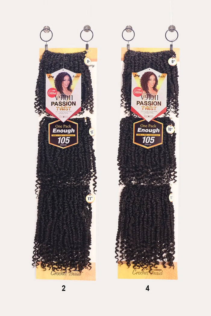 ZURY V11 PASSION TWIST CROCHET BRAID 9" 10" 11" ZURY