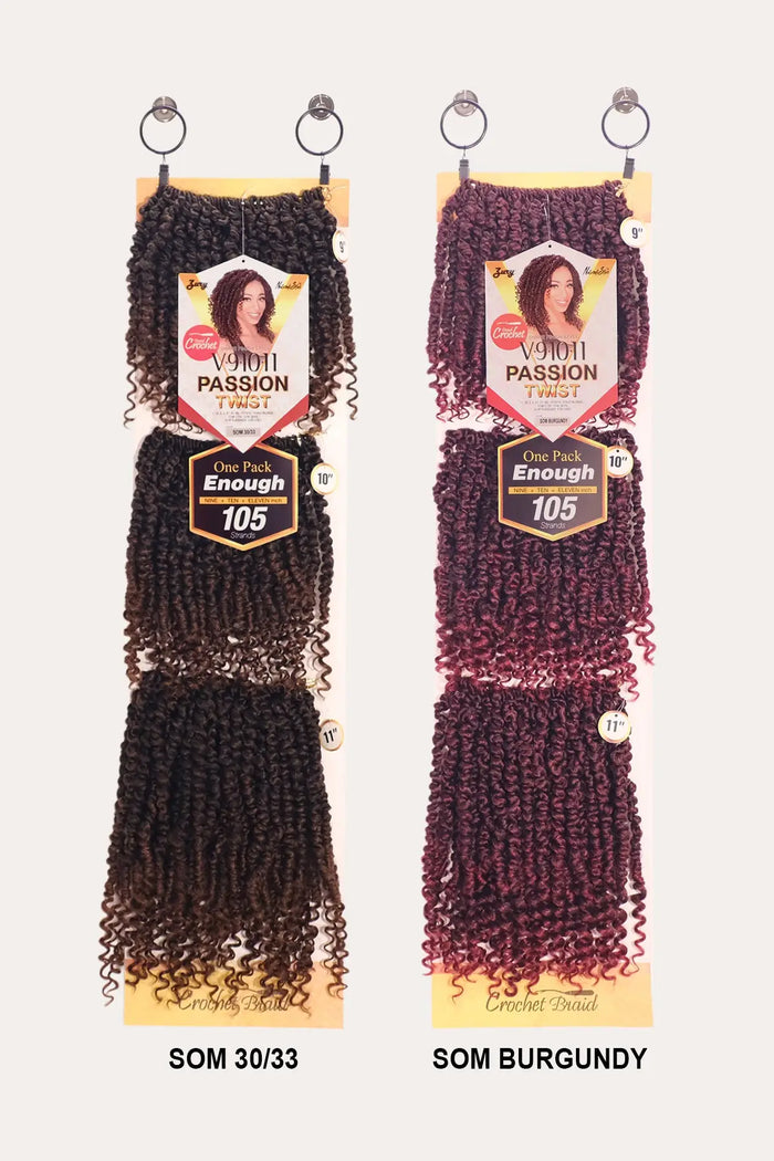ZURY V11 PASSION TWIST CROCHET BRAID 9" 10" 11" ZURY